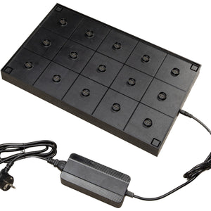 Ladestation für USB Mini-Tischleuchten 15 Plätze; 47x29x4 cm (DxSxW); czarny