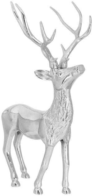 Deko-Hirsch Deer L; 28x58.5x40.5 cm (SxWxG); srebro