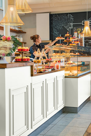 płyta prezentacyjna Melamin GN 1,5/4; Größe GN 1.5/4, 39.7x16.2x3 cm (DxSxG); biały