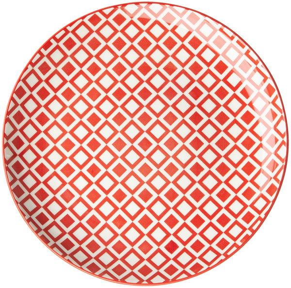 talerz Imagine; 24x3 cm (ØxW); czerwony; okrągły; 6 sztuka / opakowanie