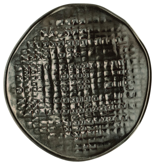 talerz płaski Novulus ze strukturą; 11x2.2 cm (ØxW); brązowy; okrągły; 6 sztuka / opakowanie