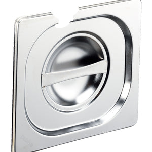 pokrywa GN Basic z wnęką na łyżkę; Größe GN 1/6, 17.6x16.2 cm (DxS); srebro