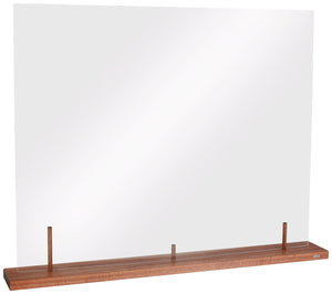 ścianka ochronna higieniczna Bartea; 80x10x62 cm (SxGxW); transparentny/brązowy