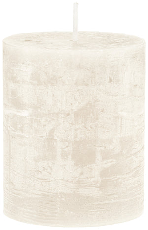 świeca rustykalna Garland (6.8x8 cm); 6.8x8 cm (ØxW); biały; okrągły; 6 sztuka / opakowanie
