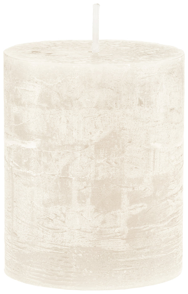świeca rustykalna Garland (6.8x8 cm); 6.8x8 cm (ØxW); biały; okrągły; 6 sztuka / opakowanie