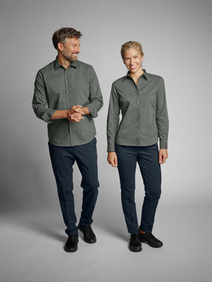 Bluse Langarm Porter Regular Fit; Kleidergröße 44; ciemny szary