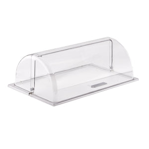 pokrywa rolltop z tworzywa GN 1/1; 53x32.5x19 cm (DxSxW); transparentny; prostokątny