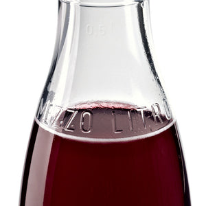 karafka ze szkła Misura ze znacznikiem pojemności; 300ml, 6.9x19 cm (ØxW); transparentny; okrągły; 0.25 l Füllstrich, 12 sztuka / opakowanie