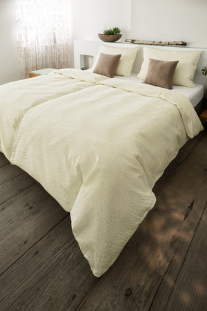 pościel Mallorca zakładka hotelowa; 160x210 cm (SxD), 65x100 cm (DxS); szampan