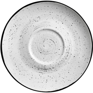 spodek do filiżanki do kawy Fungio; 14 cm (Ø); biały/czarny; okrągły; 6 sztuka / opakowanie
