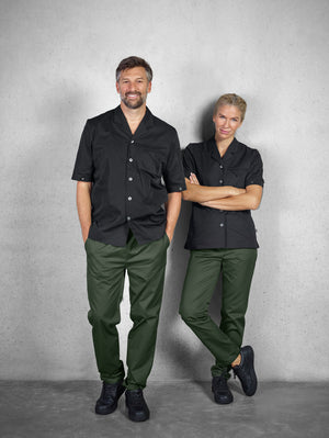 Herrenkochjacke Joel; Kleidergröße 52; czarny