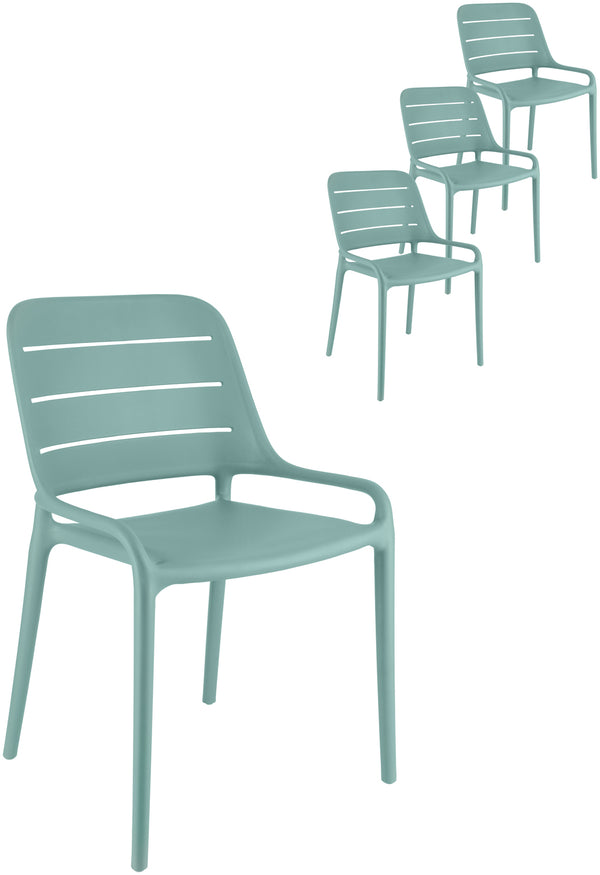 Kunststoff Stuhl Rylon; 52x51.5x82.5 cm (SxGxW); niebieski; 4 sztuka / opakowanie