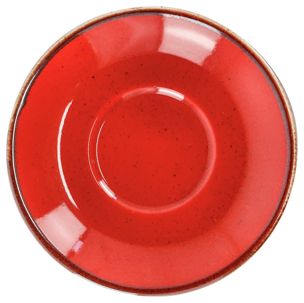 spodek do filiżanki do kawy Sidina; 16 cm (Ø); czerwony; okrągły; 6 sztuka / opakowanie