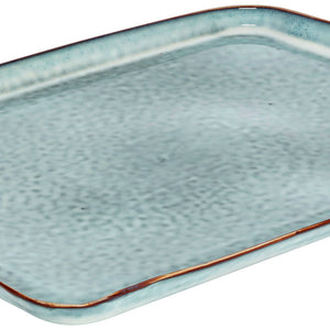 półmisek owalny Raja; 37.5x27.5 cm (DxS); niebieski; prostokątny