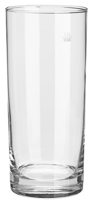 szklanka Regular; 600ml, 7.7x17.2 cm (ØxW); transparentny; 0.5 l Füllstrich, 12 sztuka / opakowanie