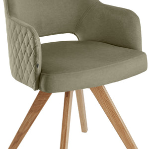 Drehstuhl Twist Samt; 46x47x85 cm (SxGxW); siedzisko zielony