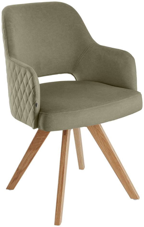 Drehstuhl Twist Samt; 46x47x85 cm (SxGxW); siedzisko zielony