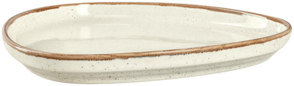 talerz płaski Sidina organiczny kształt z rantem; 20.7x19.5x2 cm (DxSxW); beżowy; organiczny; 6 sztuka / opakowanie