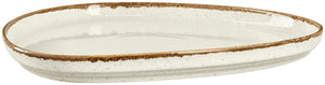 talerz płaski Sidina organiczny kształt z rantem; 27.2x26x2.5 cm (DxSxW); beżowy; organiczny; 4 sztuka / opakowanie
