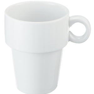 kubek porcelanowy  Zala; 250ml, 8.2x9.5 cm (ØxW); biały; okrągły; 6 sztuka / opakowanie