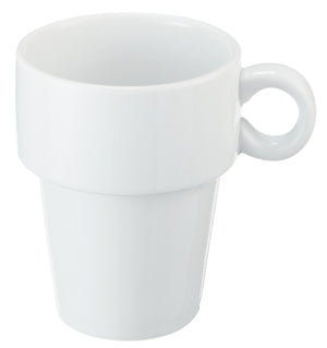 kubek porcelanowy  Zala; 250ml, 8.2x9.5 cm (ØxW); biały; okrągły; 6 sztuka / opakowanie