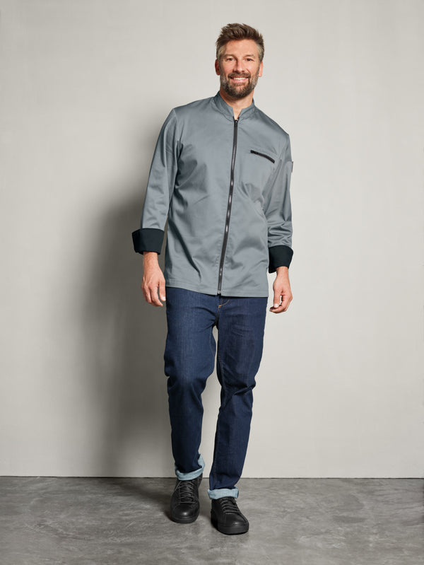 bluza kucharska męska Lorenzo; Kleidergröße 44; szary