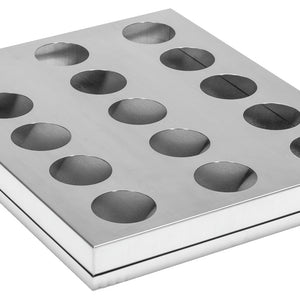 Flaschenhalter für Tablett-Abräumwagen Baristo; 47x55x8 cm (SxGxW); srebro