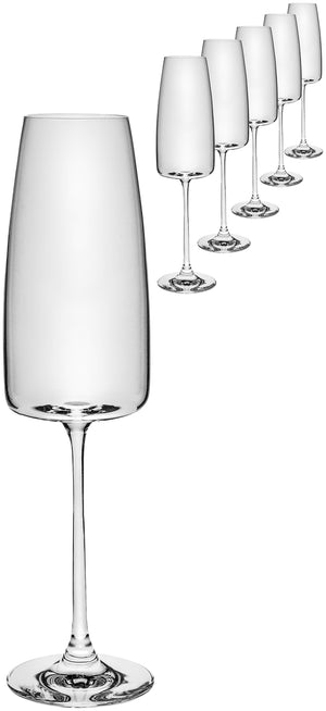 kieliszek do szampana Lotta ze znacznikiem pojemności; 340ml, 4.8x25 cm (ØxW); transparentny; 0.1 l Füllstrich, 6 sztuka / opakowanie