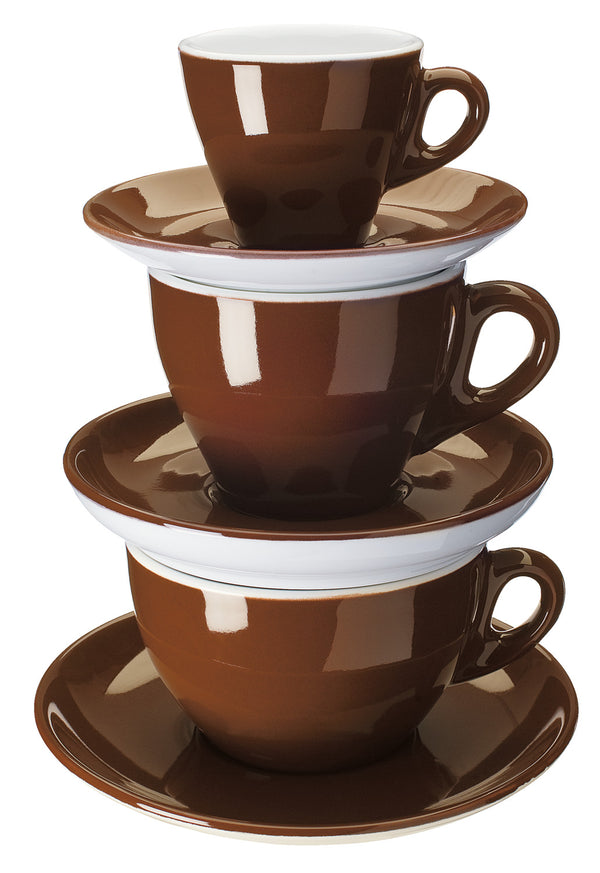 filiżanka do kawy Joy; 230ml, 9x7 cm (ØxW); brązowy; okrągły; 6 sztuka / opakowanie