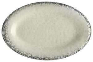 Platte  Nagoya oval; 20x13x2.5 cm (DxSxW); biały/szary; 4 sztuka / opakowanie
