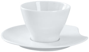 spodek do kubka / filiżanki do kawy/cappucino Contrast; 16 cm (Ø); biały; okrągły; 6 sztuka / opakowanie