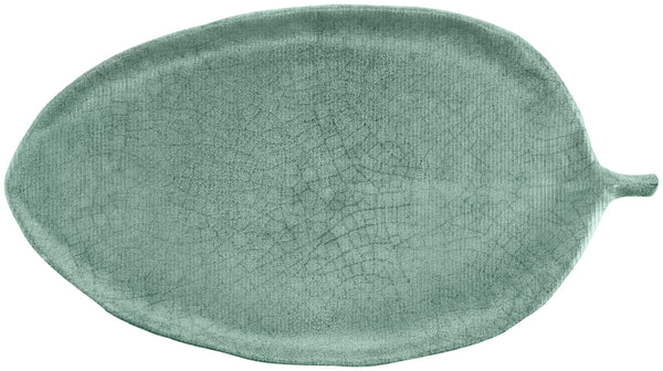 półmisek Tuska; 53.3x29.2x2.9 cm (DxSxW); zielony/szary; w kształcie liścia; 3 sztuka / opakowanie