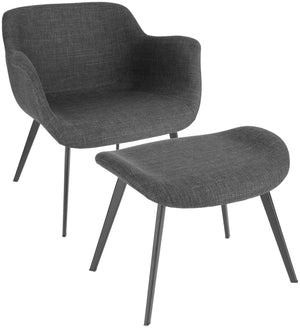 Fußhocker Limea; 56x47x43 cm (SxGxW); siedzisko antracyt
