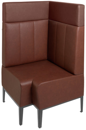 Polstersitzecke Adapto mit Rückenelement und Aufsatzpolster; 75x75x127 cm (SxGxW); siedzisko brązowy