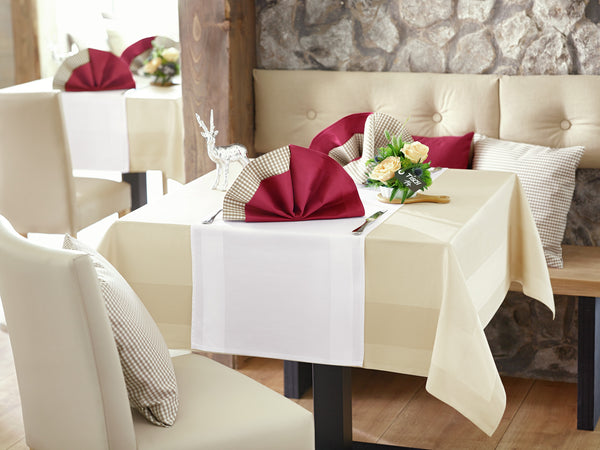 bieżnik Ambiente; 40x130 cm (SxD); biały; prostokątny; 2 sztuka / opakowanie