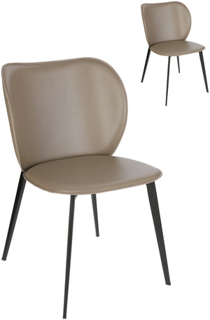 Stuhl Lomi Kunstleder; 47x52x77 cm (SxGxW); siedzisko mokka