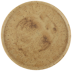 talerz płaski Natura z rantem; 21.5x2.15 cm (ØxW); jasny brązowy/ciemny brąz; okrągły; 6 sztuka / opakowanie