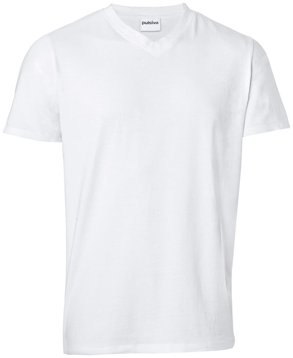 t-shirt męski Double-V (opak. 2 szt.); Kleidergröße L; biały; 2 sztuka / opakowanie