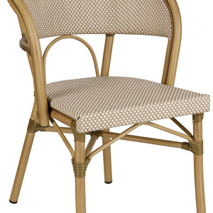 Outdoor Stapelstuhl Solena  mit Armlehnen; 51x59.5x84 cm (SxGxW); siedzisko beżowy