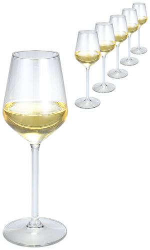 kieliszek do wina białego Carré ze znacznikiem pojemności; 290ml, 5.5x20.7 cm (ØxW); transparentny; 0.1 l Füllstrich, 6 sztuka / opakowanie