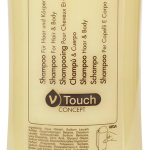 dozownik do szamponu i żelu pod prysznic V-Touch Concept tworzywo sztuczne z odzysku; 330 ml; żółty; 24 sztuka / opakowanie