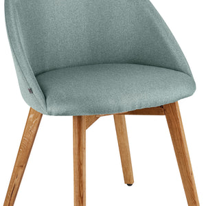 krzesło Alwin; 56x55x83 cm (SxGxW); siedzisko jasny niebieski, stelaż dąb/naturalny; 2 sztuka / opakowanie