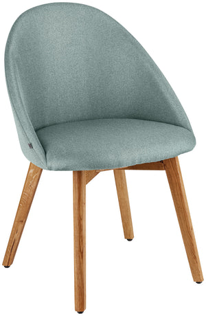 krzesło Alwin; 56x55x83 cm (SxGxW); siedzisko jasny niebieski, stelaż dąb/naturalny; 2 sztuka / opakowanie