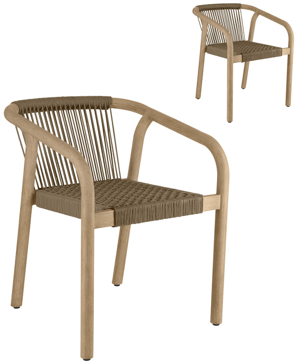 Outdoor-Stuhl Kando; 58x58x75 cm (SxGxW); siedzisko beżowy