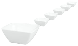 miska Galway; 650ml, 14.5x14.5x7 cm (DxSxW); biały; kwadrat; 6 sztuka / opakowanie