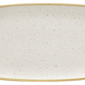 Oblong Platte Stonecast Barley White; 29.5x15 cm (DxS); biały/brązowy; prostokątny; 12 sztuka / opakowanie