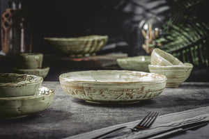 talerz głęboki Taoqi; 1200ml, 24x5 cm (ØxW); brązowy/szary; okrągły; 2 sztuka / opakowanie