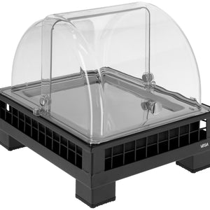 witrynka chłodząca Portland stal szlachetna 1/2; Größe GN 1/2, 35.2x29x29.9 cm (DxSxW); antracyt/transparentny/stal nierdzewna; prostokątny