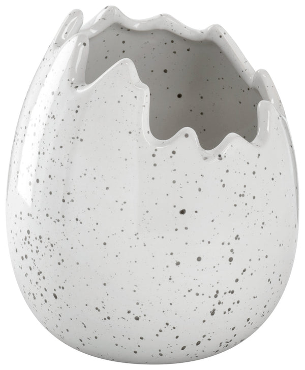 dekoracyjne jajko wielkanocne Baltus; 12.5x14.5 cm (SxW); biel kremowa
