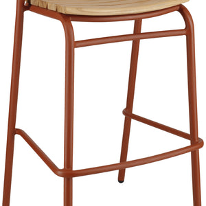 Outdoor-Teak-Barstuhl Zolia; 50x50x95 cm (SxGxW); siedzisko brązowy